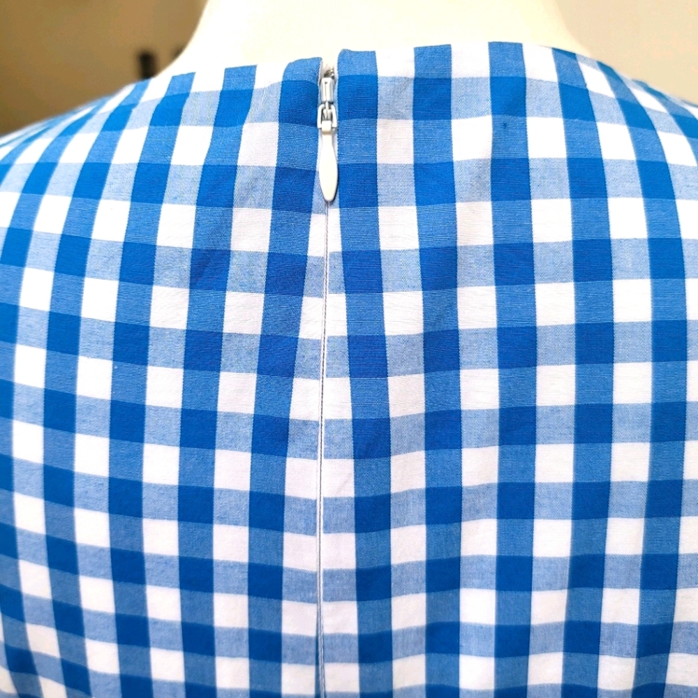 J. Crew Blue and White Gingham Maxi Dress - Picture 6 of 8